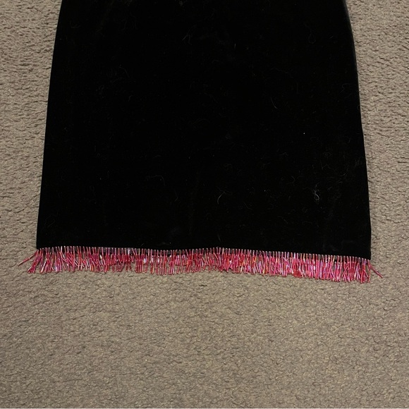 Y2K Betsey Johnson Velvet Beaded Midi Dress - Picture 7 of 7